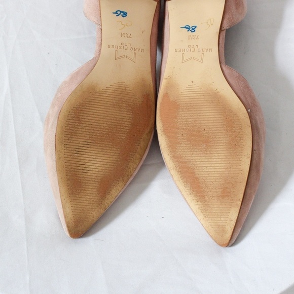 Pink Suede Pointed Toe Marc Fisher Flat - Picture 11 of 11